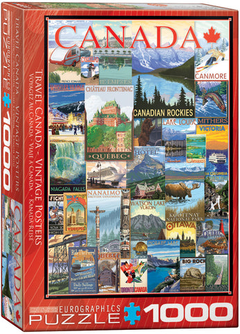 EuroGraphics Travel Canada Vintage Posters 1000 pcs Puzzle