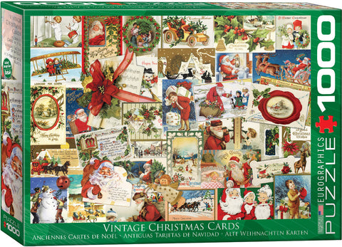 EuroGraphics Vintage Christmas Cards 1000 pcs Puzzle