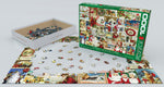 EuroGraphics Vintage Christmas Cards 1000 pcs Puzzle