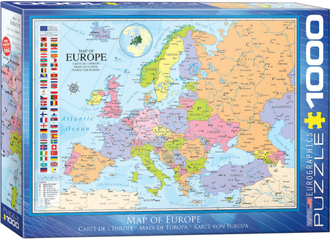 EuroGraphics Map of Europe 1000 pcs Puzzle