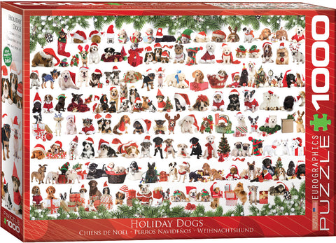 EuroGraphics Holiday Dogs 1000 pcs Puzzle