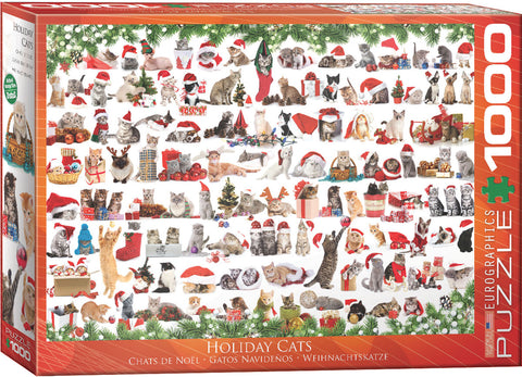 EuroGraphics Holiday Cats 1000 pcs Puzzle