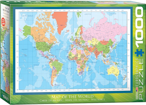 Modern Map of the World - 1000 pcs Puzzle