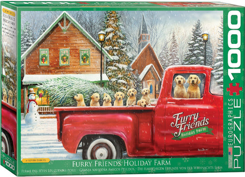 EuroGraphics Furry Friends Holiday Farm 1000 pcs Puzzle