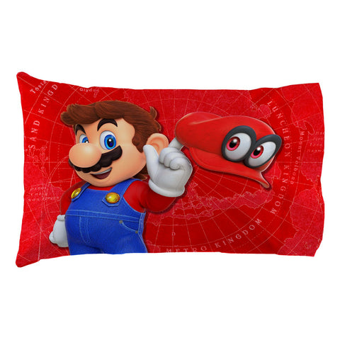 Super Mario Pillow Reversible - Super Mario Taie d'oreiller