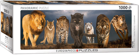 Big Cats - 1000 pcs Panoramic Puzzle