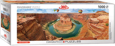 Horseshoe Bend, Arizona - 1000 pcs Panoramic Puzzle