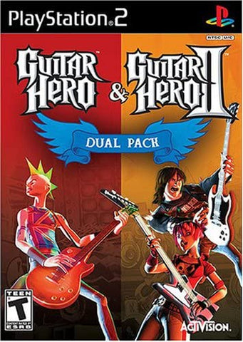 PS2 Guitar Hero & Guitar Hero 2 Dual Pack Video Game T1120