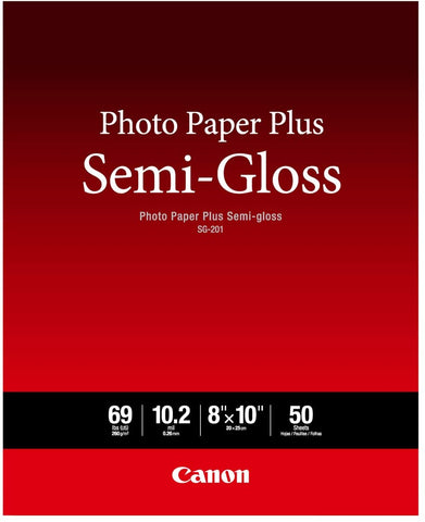 Canon Photo Paper Plus Semi-Gloss 8" x 10" 50 Sheets SG-201 T833