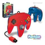 CONTROLLER N64 PREMIUM COLL FUNTOON ED (HYPERKIN) HERO RED/BLUE