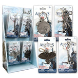 Official Assassins Creed Pewter Keyring Gift Set of 4 / Includes: Tomahawk , Connor , Eagle & Logo Keychains by Assassin's Creed