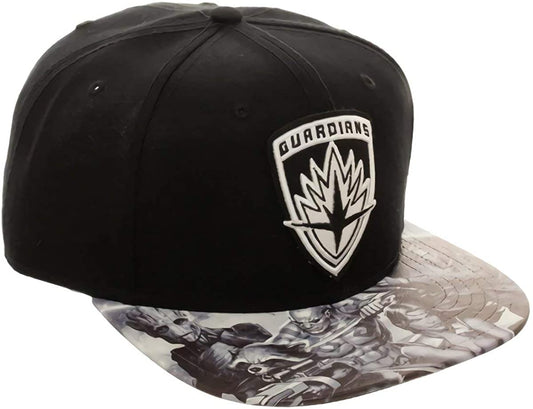 Marvel Guardians of The Galaxy Icon Sublimated Bill Snapback Baseball Cap Black