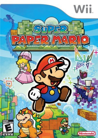 Wii Super Paper Mario Video Game Nintendo T804