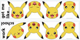 RoomMates Pokemon Pikachu Faces Peel And Stick Wall Decals RMK3598SCS