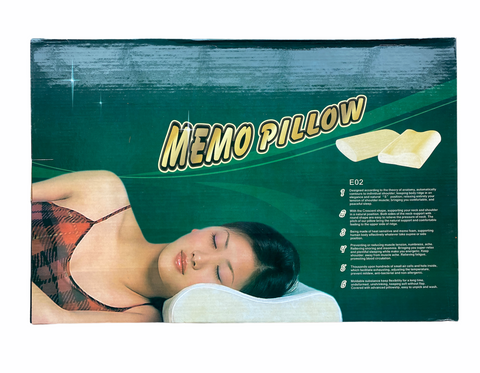 Memory Pillow Memo Foam E02 Contour S Shape Heat Neck Shoulder Support