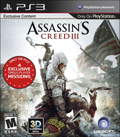 PS3 Assassin Creed 3 Video Game Used