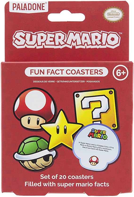 COASTERS SUPER MARIO FACTOID COASTERS (PACK 20)