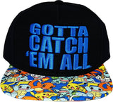 Nintendo Pokemon Gotta Catch 'Em All Snapback Baseball Hat Adjustable Cap Adult Licensed