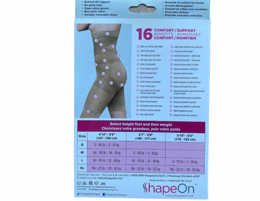 ShapeOn Women Tummy Flattener Bust-To-Thigh Shaper Ultra Thin