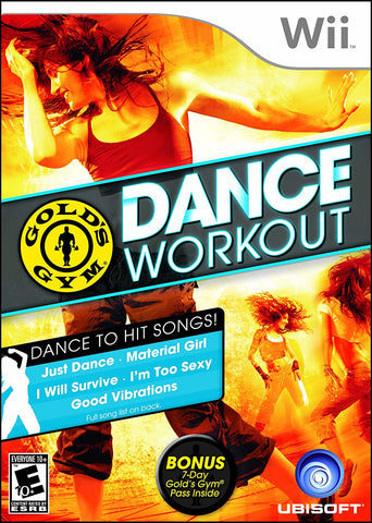 Wii Dance Workout Gold's Gym Video Game T991