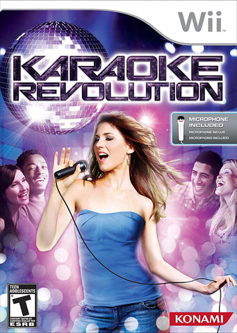 Wii Karaoke Revolution Video Game With Microphone T846