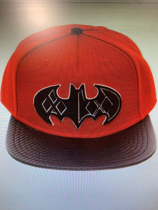 HAT CAP DC COMICS HARLEY QUINN CARBON FIBER RED SNAPBACK