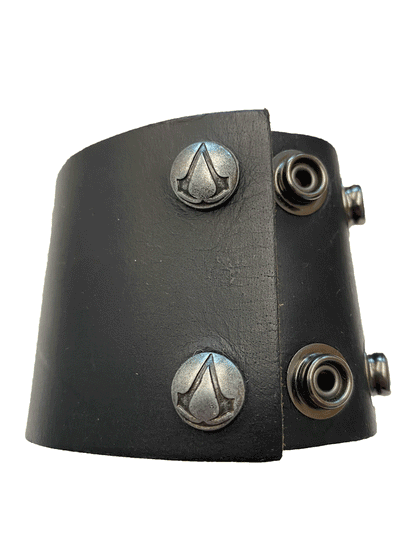 ASSASSIN'S CREED LEATHER WRISTBAND OFFICIAL UBISOFT - BLACK