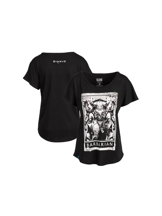 DIABLO BARBARIAN T-SHIRT WOMENS BLACK (XL)