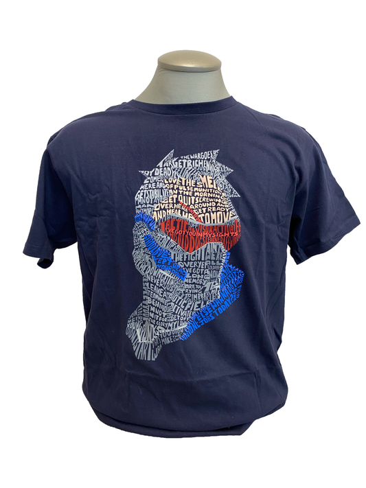 OVERWATCH PHRASE SOLDIER 76 MENS T-SHIRT NAVY