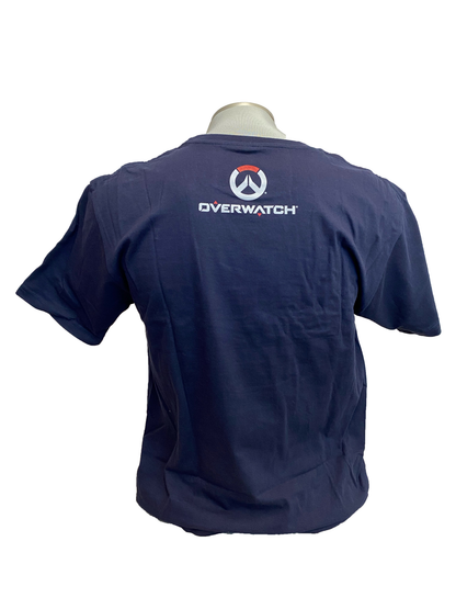 OVERWATCH PHRASE SOLDIER 76 MENS T-SHIRT NAVY