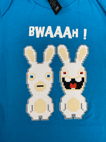 Baby T-Shirt Rabbids Pixel BWAAAH! Official Ubisoft