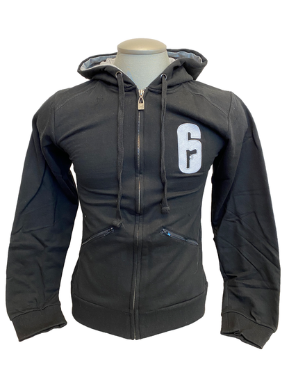 Hoodie Rainbow Six Siege Black Embroidery White X-Small Official Ubisoft