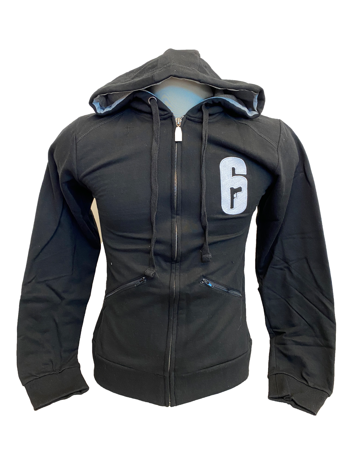 Hoodie Rainbow Six Siege Black Embroidery White X-Small Official Ubisoft