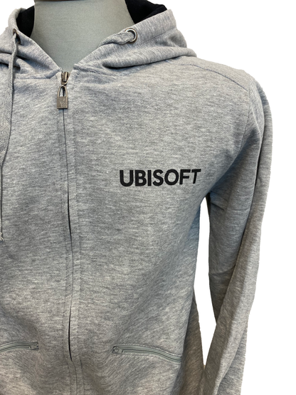 Ubisoft Hoodie Grey - Black Swirl Logo in back