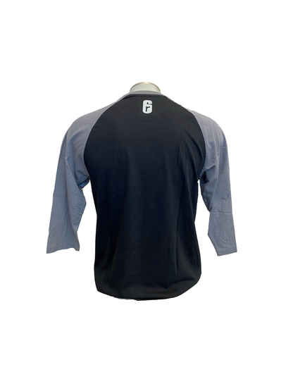 RAINBOW SIX ASH BASEBALL TEE BLACK