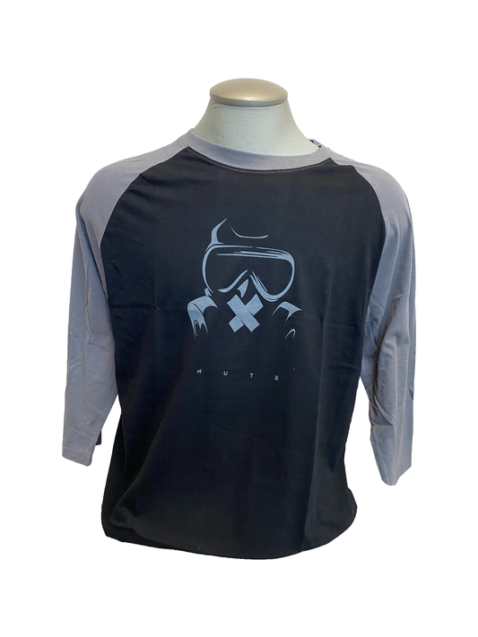 Shirt Baseball Tee Rainbow Six Mute Black/Grey