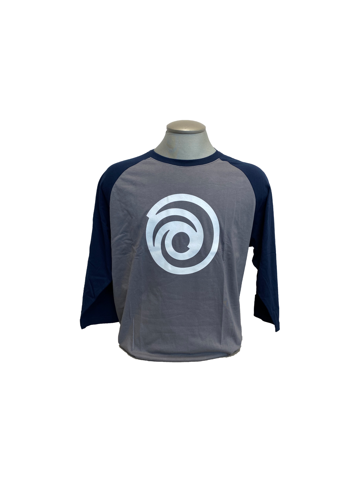 Shirt Ubisoft Swirl Baseball Tee Grey and Blue Official Ubisoft