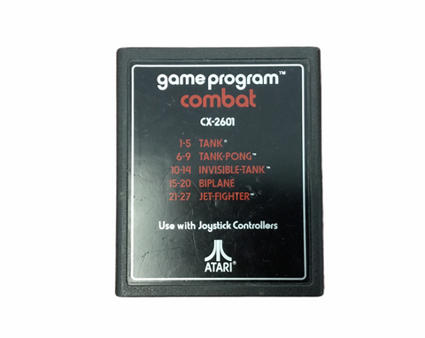 Atari Game Program Combat CX-2601 Cartridge Vintage Retro T831