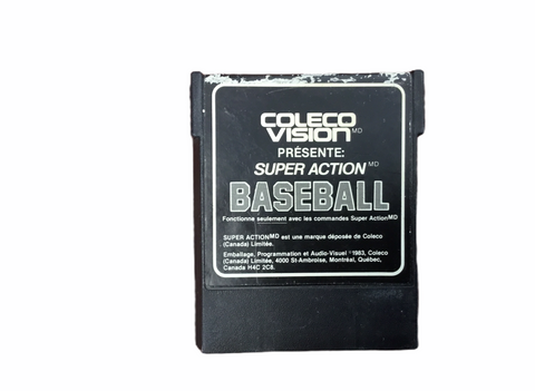 ColecoVision Super Action Baseball Video Game Cartridge Vintage Retro T831