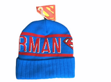 Superman Hat Blue Pom One Size Fits All Tuque