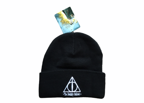 Harry Potter Deathly Hallows Hat Black One Size Fits All Tuque