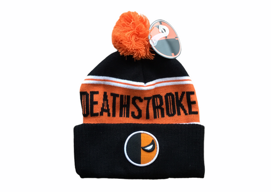 DeathStroke Hat Black Pom One Size Fits All Tuque