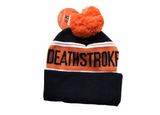 DeathStroke Hat Black Pom One Size Fits All Tuque