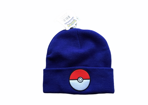 Pokemon Hat Blue One Size Fits All Tuque Pokeball