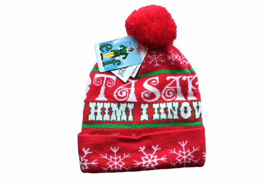 Elf Hat Red Pom One Size Fits All Tuque Santa Christmas