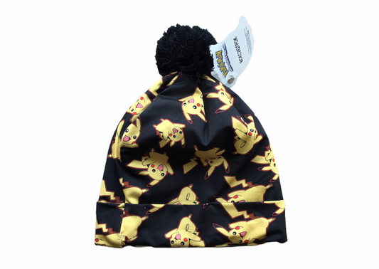 Pikachu Hat Black Pom One Size Fits All Tuque