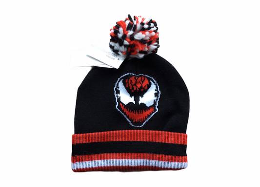 Carnage Hat Black Pom One Size Fits All Tuque
