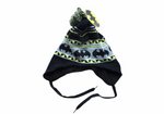 Batman Hat Black Gray Pom Laplander One Size Fits All Tuque