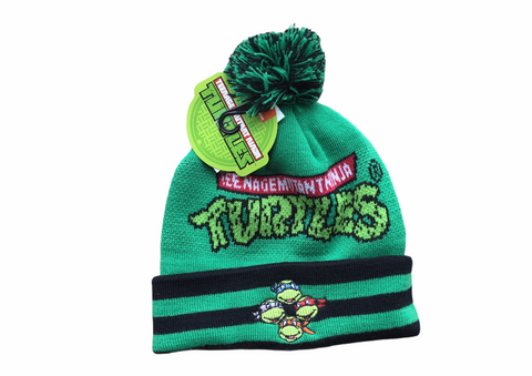 Ninja Turtles Hat Tuque Green Pom One Size Fits All Tuque