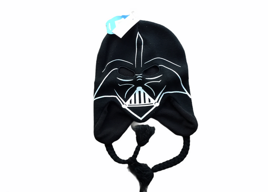Darth Vader Hat Black Pom One Size Fits All Laplander Tuque